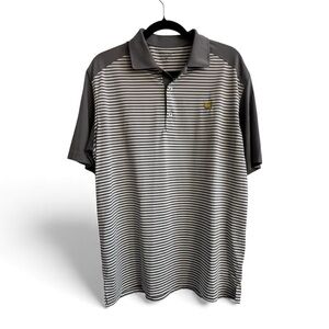 MASTERS Tech Polo Shirt Men's Gray & White Size Large